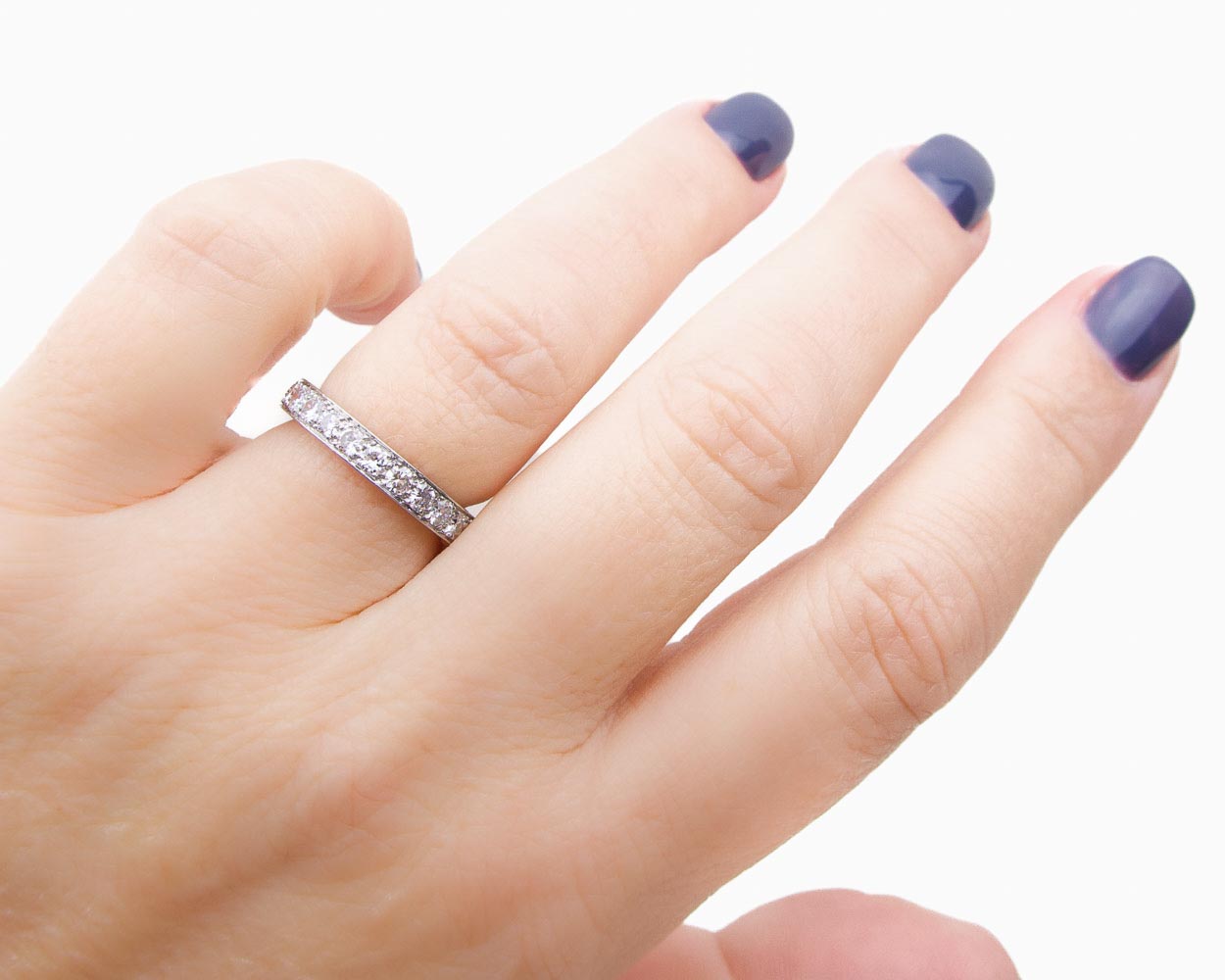 Art Deco French Diamond Eternity Band