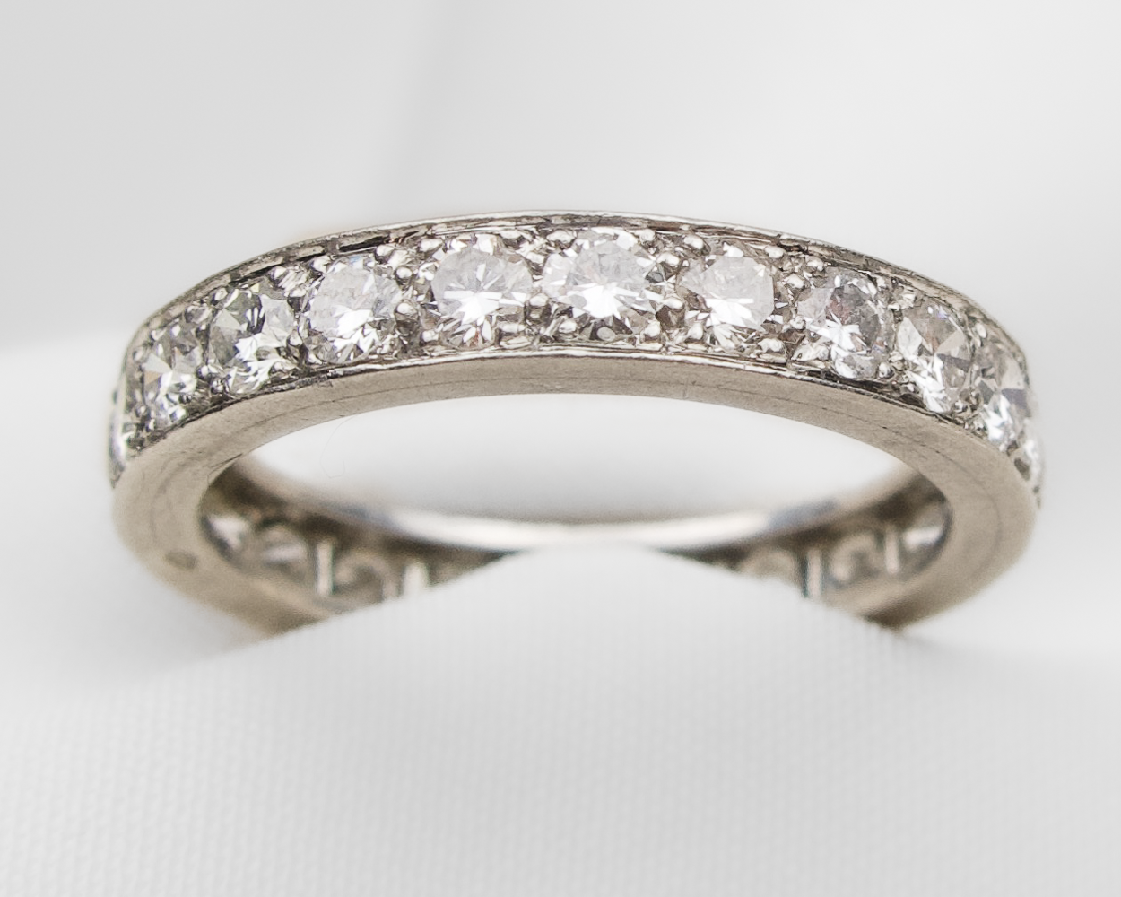 Art Deco French Diamond Eternity Band