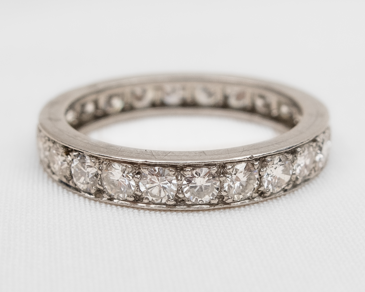 Art Deco French Diamond Eternity Band