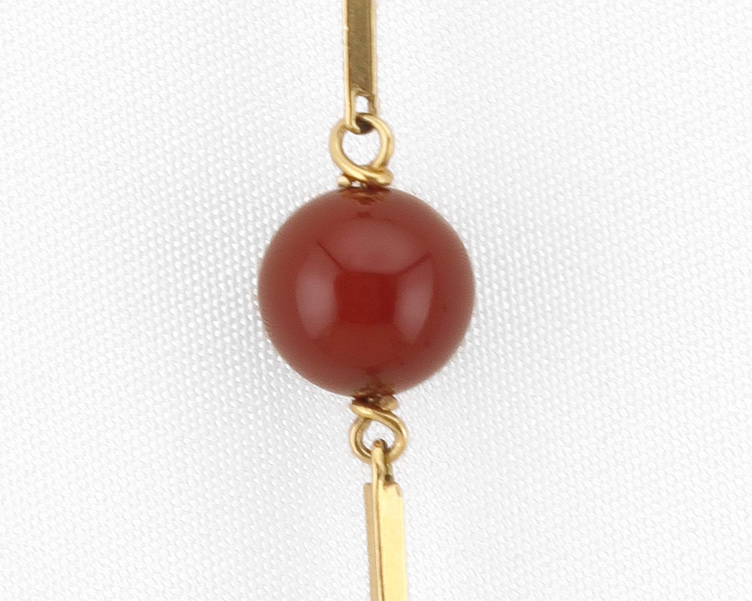 Midcentury Chain with Carnelian Beads