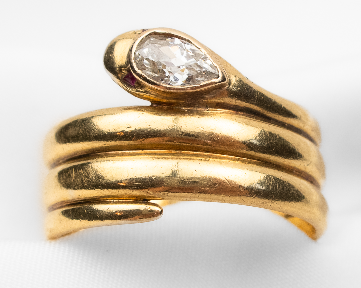 Victorian Diamond Snake Ring — Isadoras Antique Jewelry