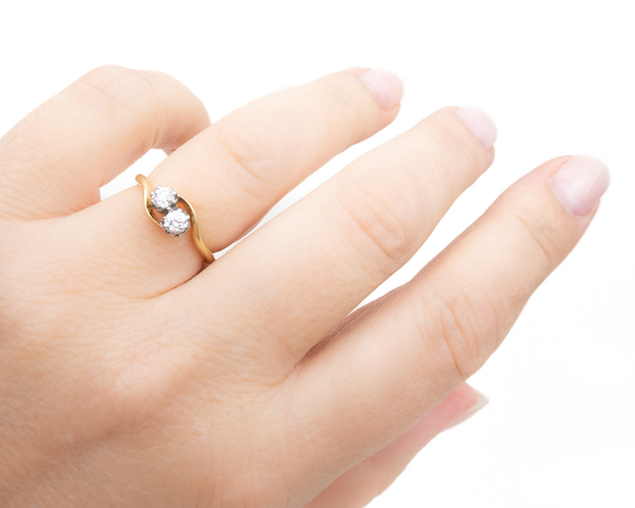 Edwardian Double Diamond Ring