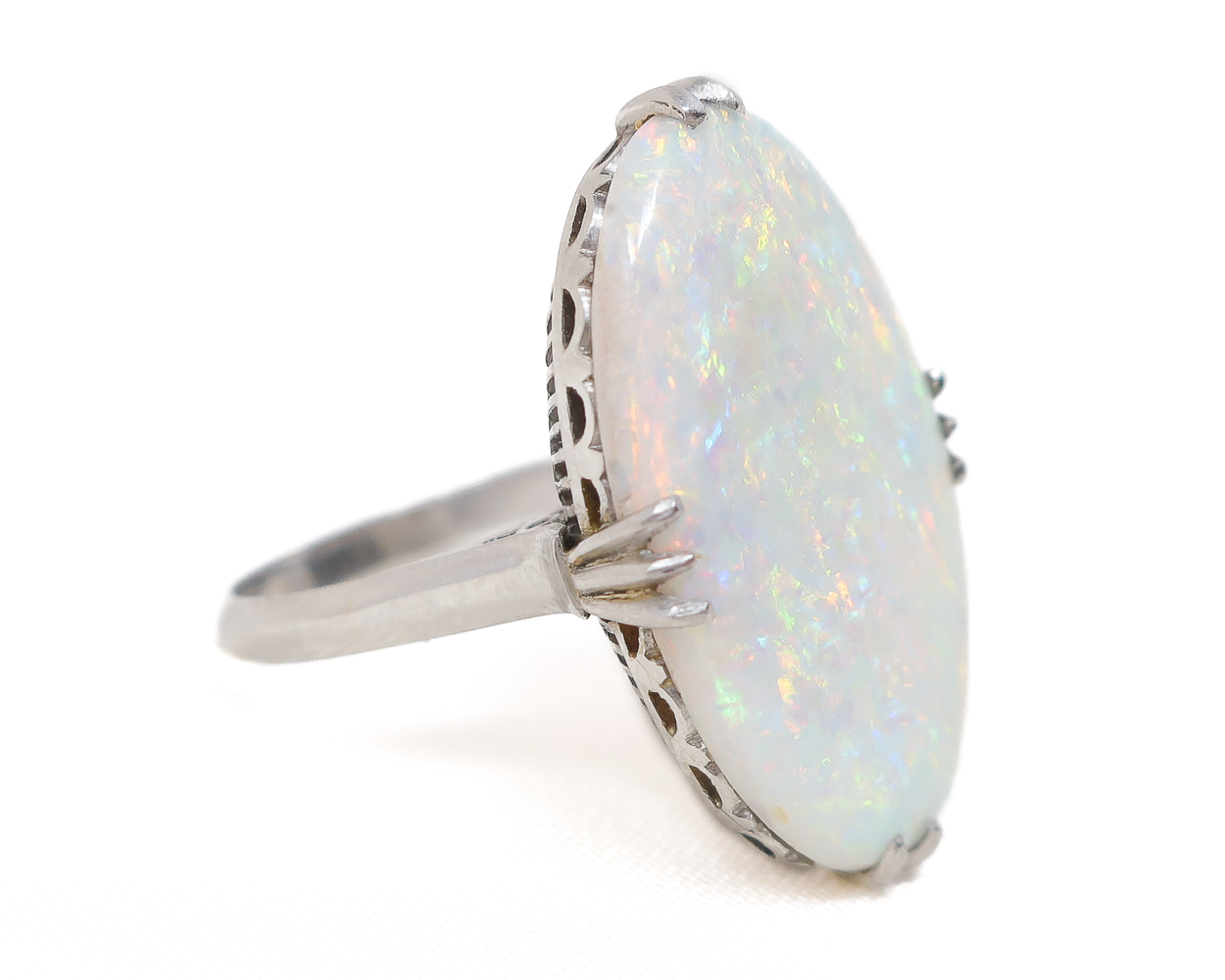 Art Deco Opal Dinner Ring