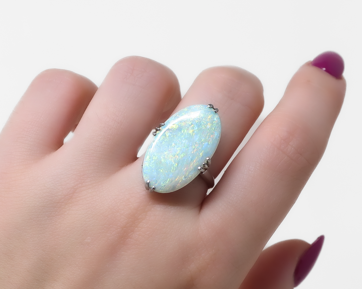 Art Deco Opal Dinner Ring