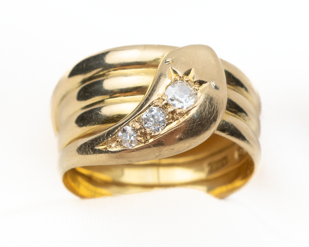 Edwardian Diamond Snake Ring