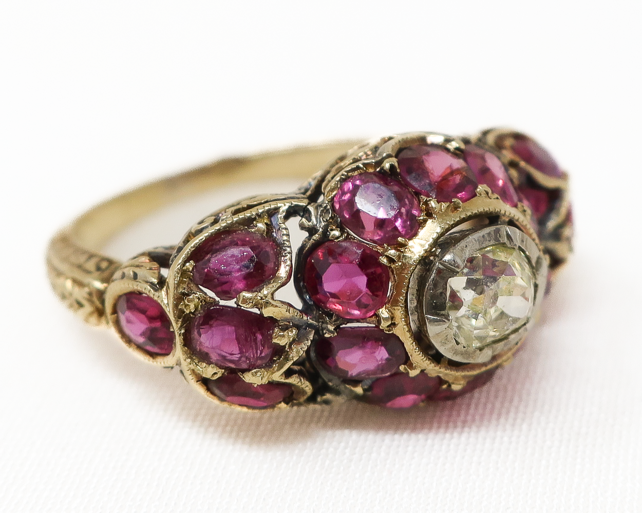 Victorian ruby and diamond ring Clearance