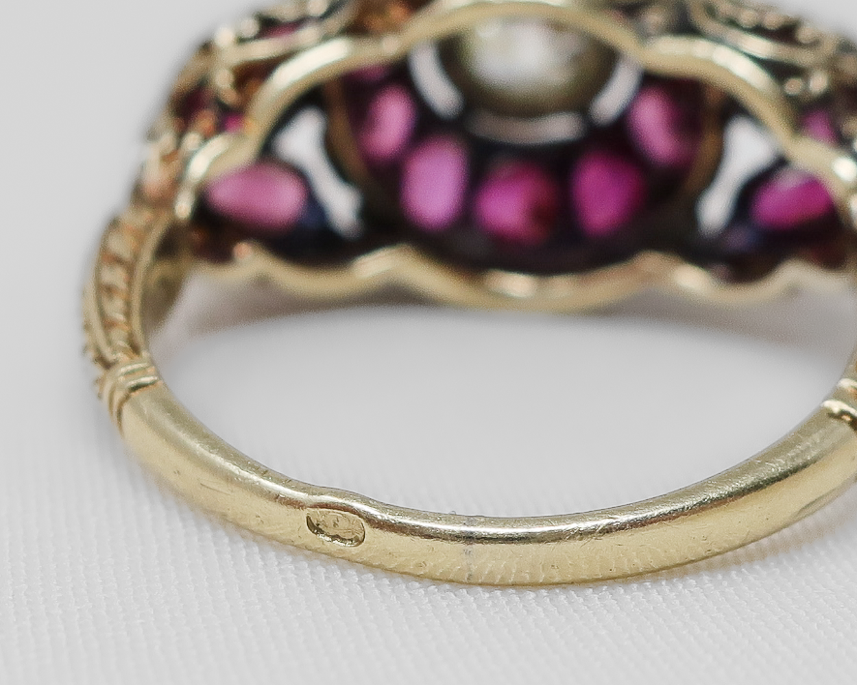 Victorian French Ruby & Diamond Ring