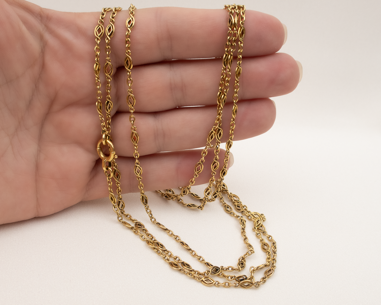 Victorian Fancy-Link 18KT Chain