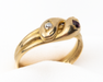 Victorian Ruby & Diamond Snake Ring