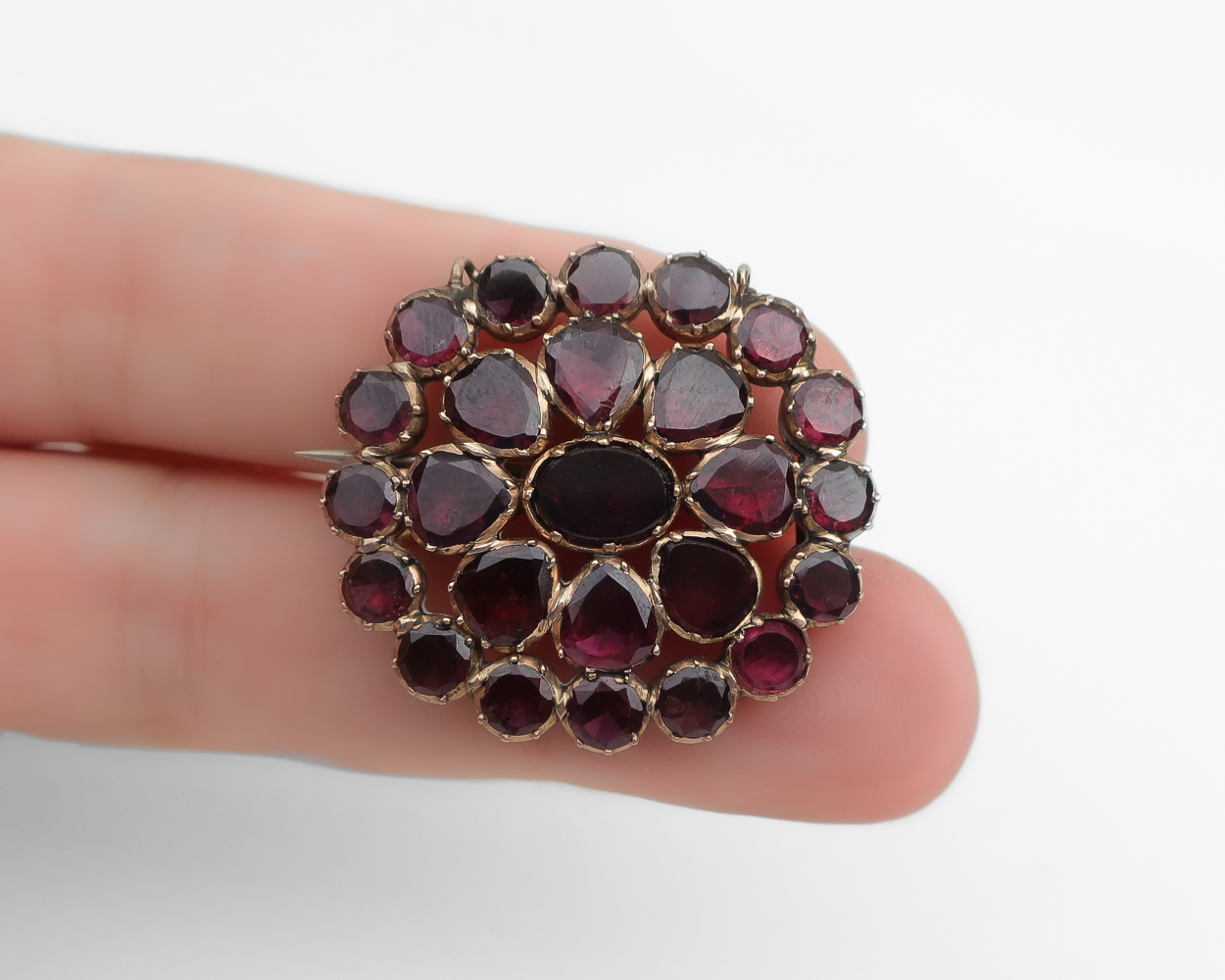 Georgian Garnet Brooch