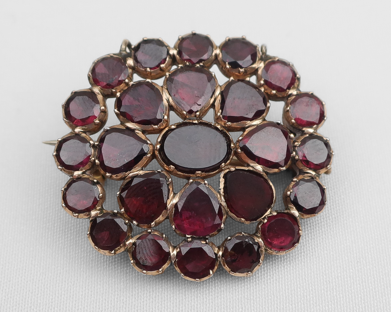 Georgian Garnet Brooch