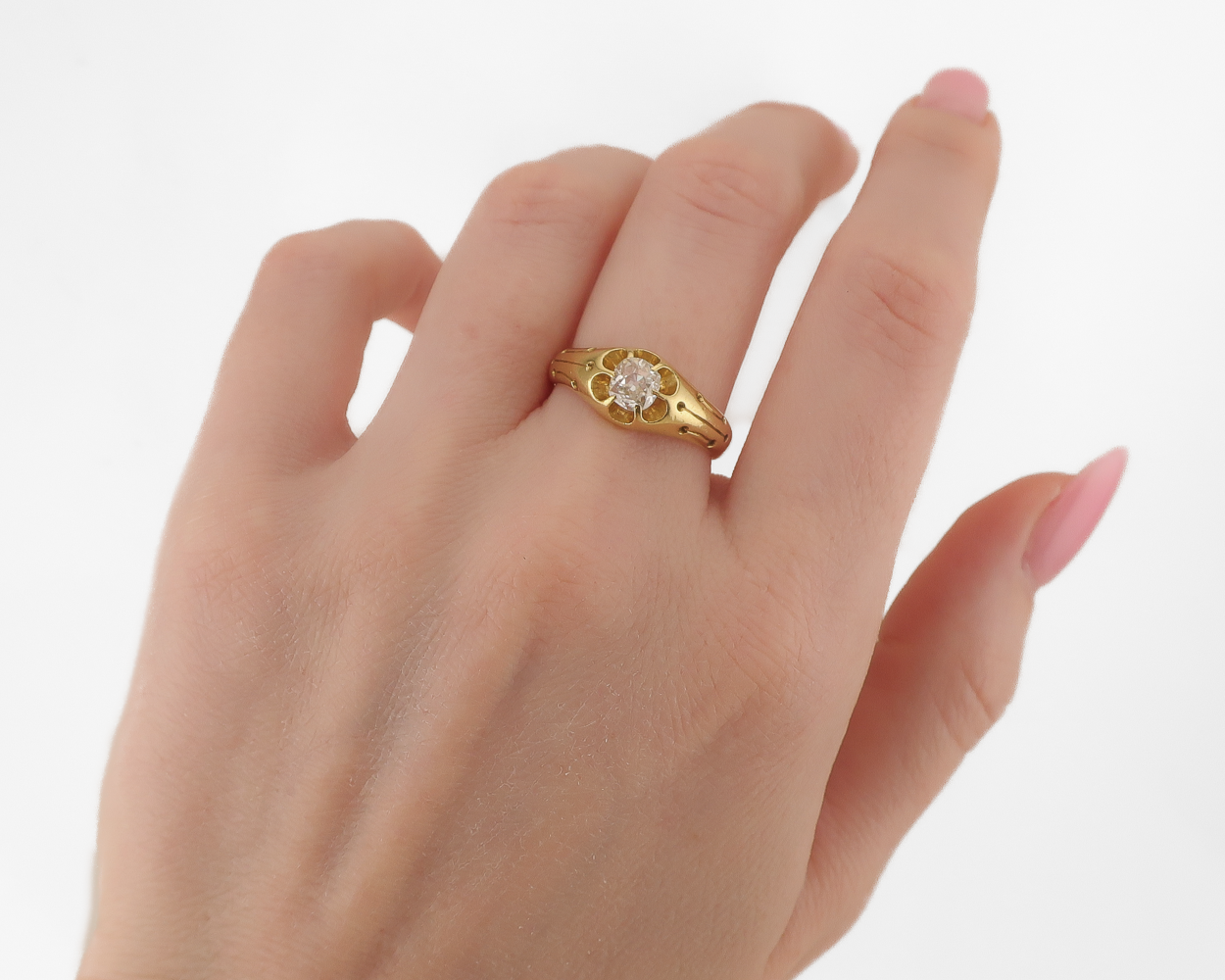 Victorian 18KT Diamond Engagement Ring