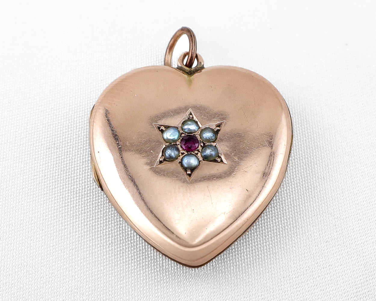 Victorian Ruby & Pearl Locket