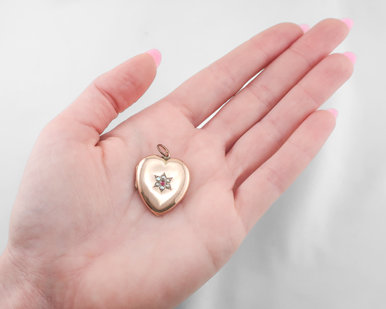 Victorian Ruby & Pearl Locket