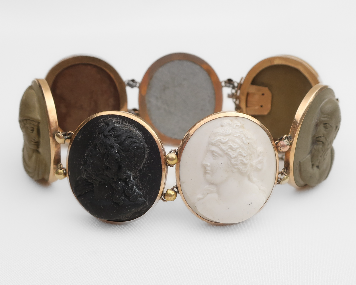 Victorian Lava Cameo Bracelet