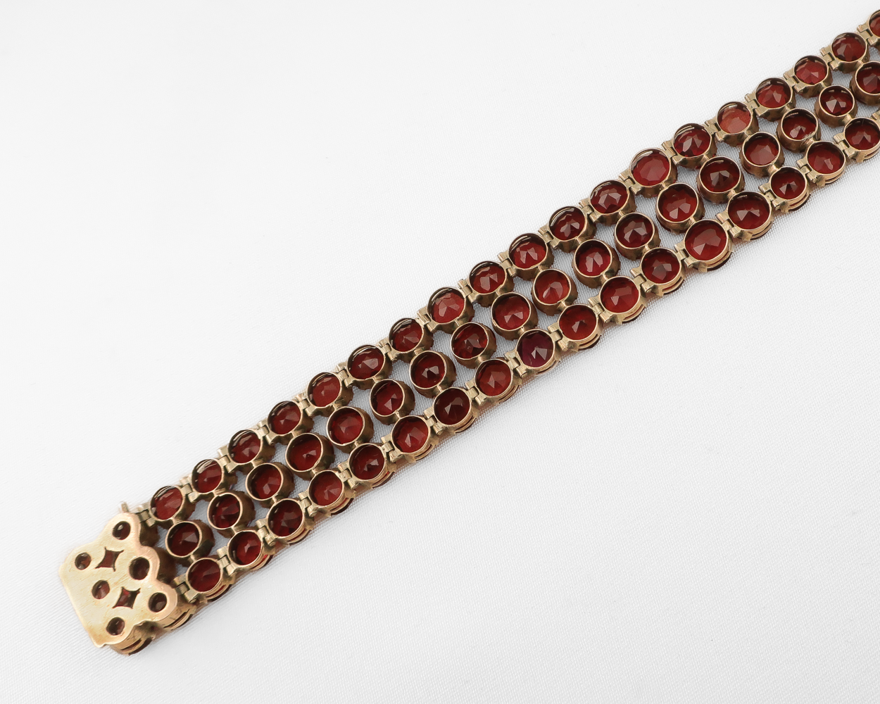 Victorian 3-Row Garnet Bracelet
