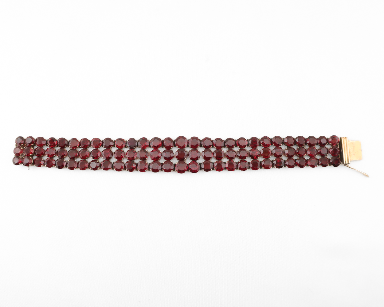 Victorian 3-Row Garnet Bracelet
