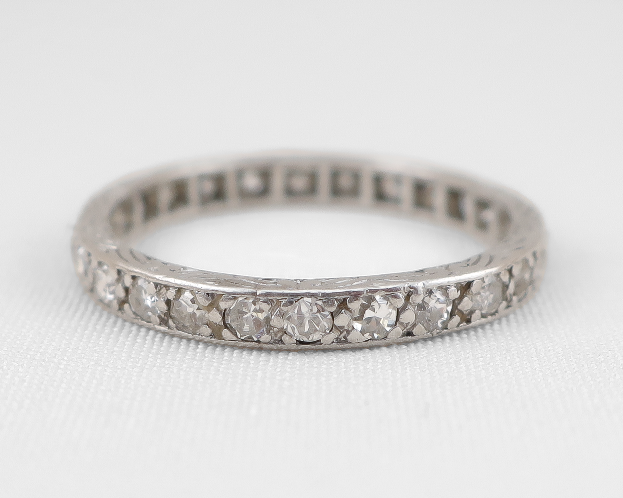 Art Deco Platinum Eternity Band