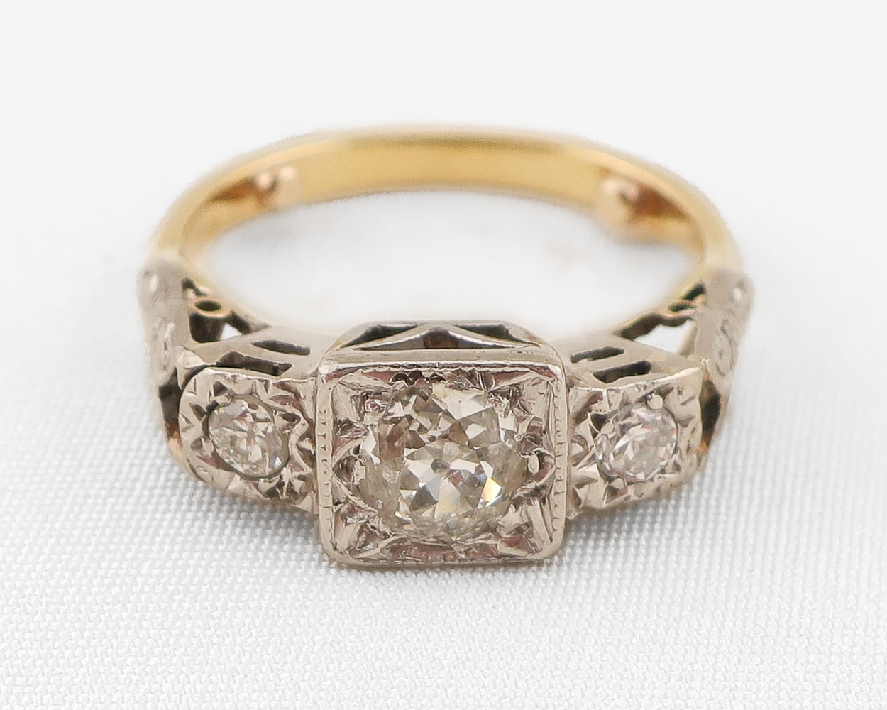 Art Deco Two-Tone Diamond Ring