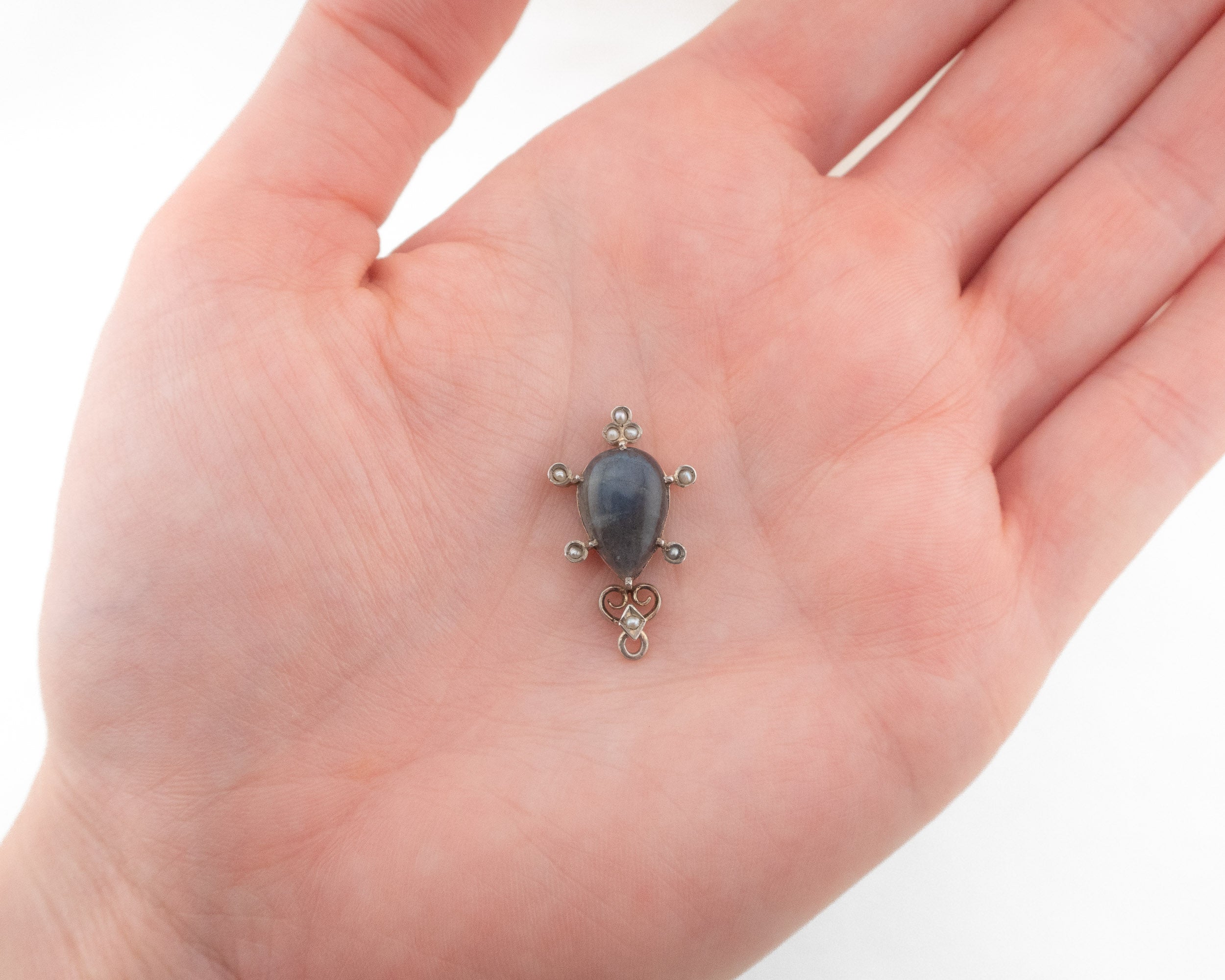 Victorian Pearl & Labradorite Necklace