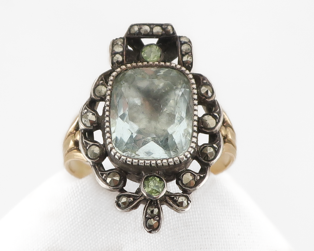 Victorian Quartz, Garnet & Marcasite Ring