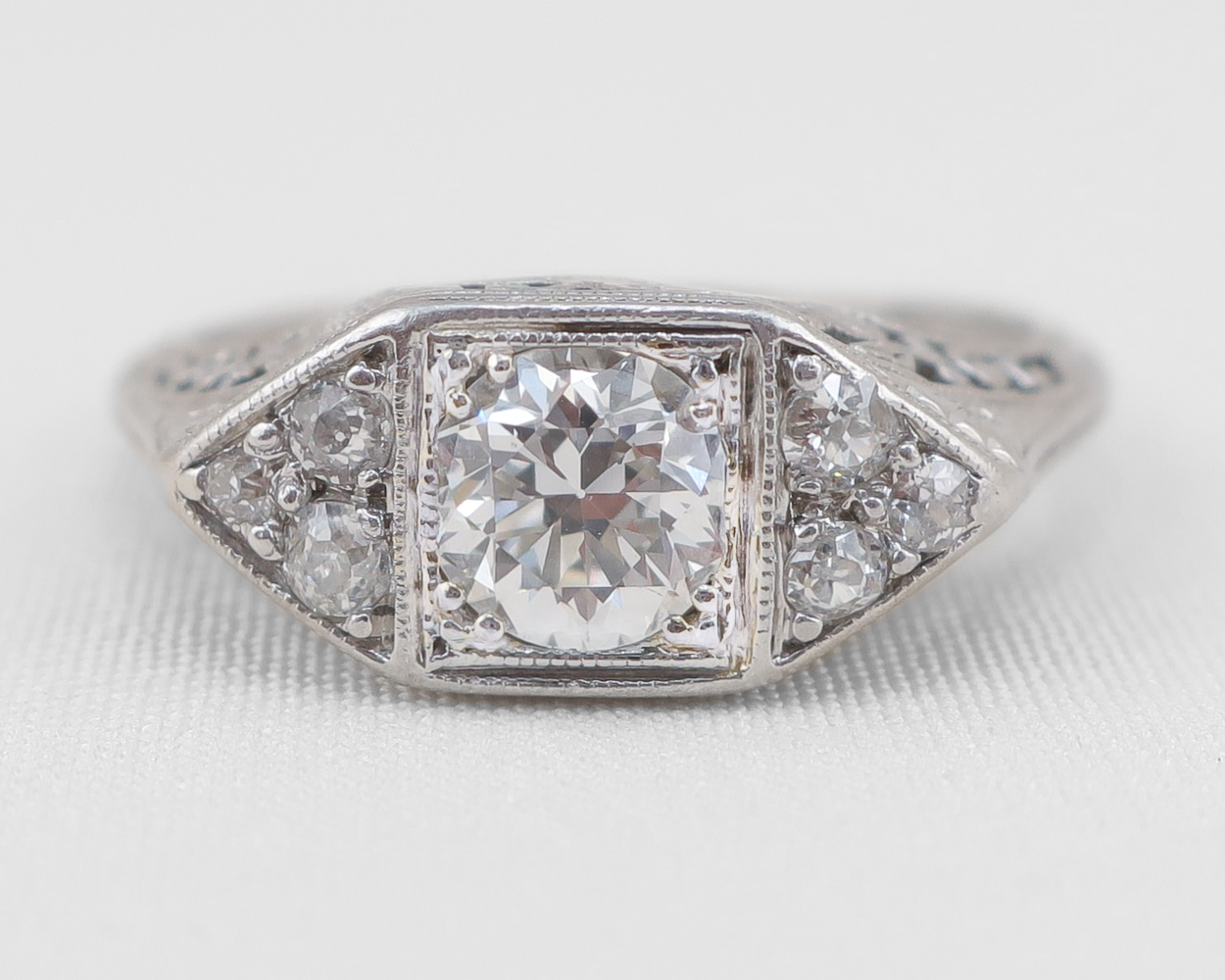 Art Deco Diamond and Platinum Ring