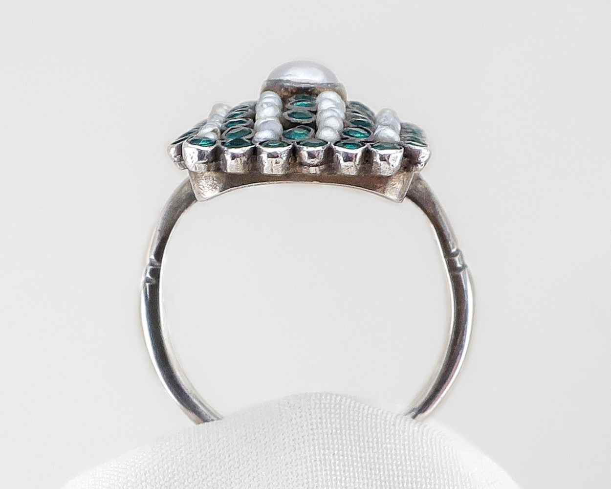 Victorian Pearl & Paste Cocktail Ring