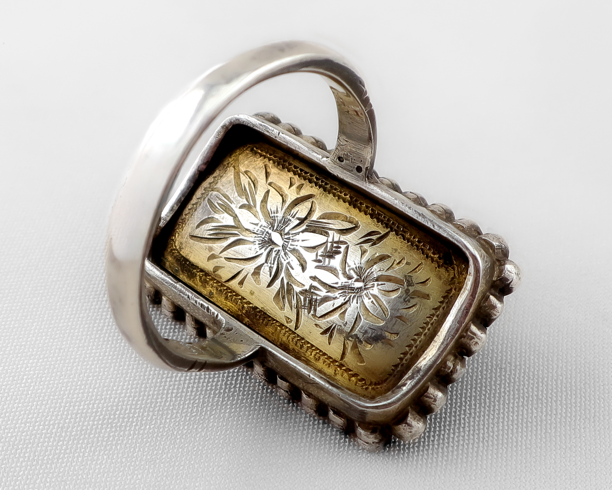 Victorian Pearl & Paste Cocktail Ring