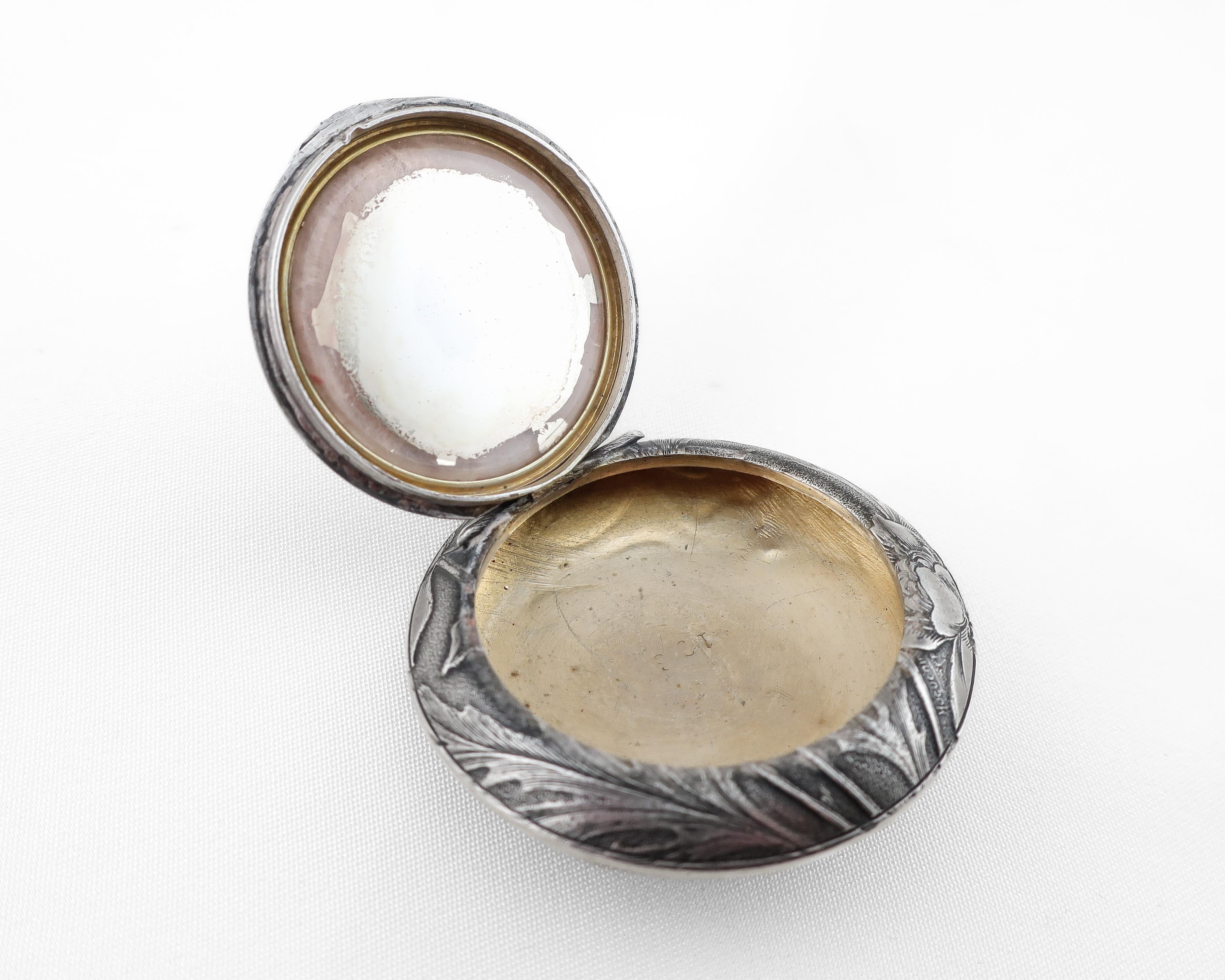 Swiss Art Nouveau Compact by Huguenin Frères