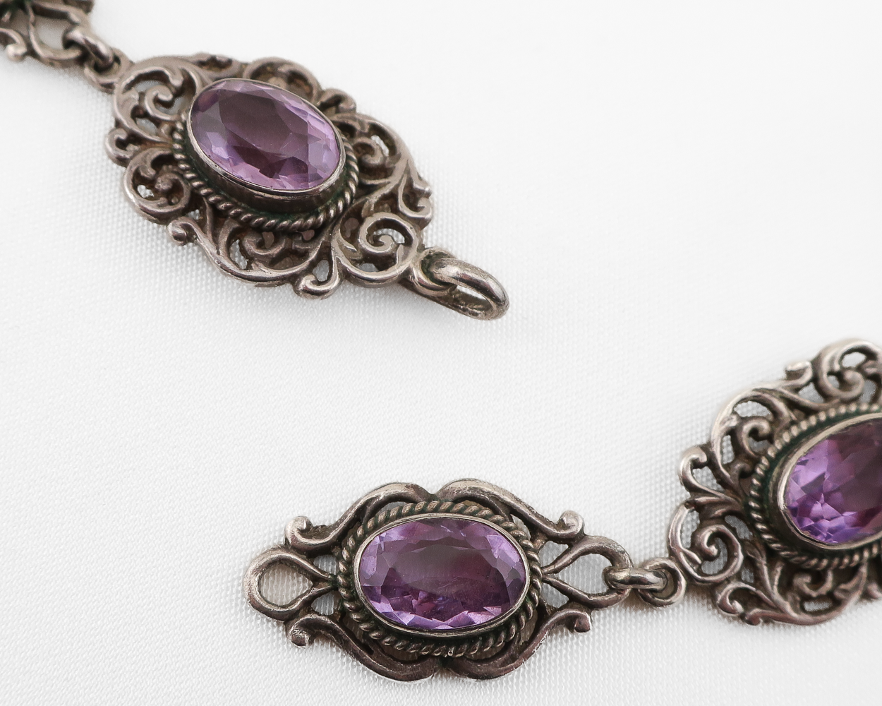 Victorian Silver Amethyst Necklace