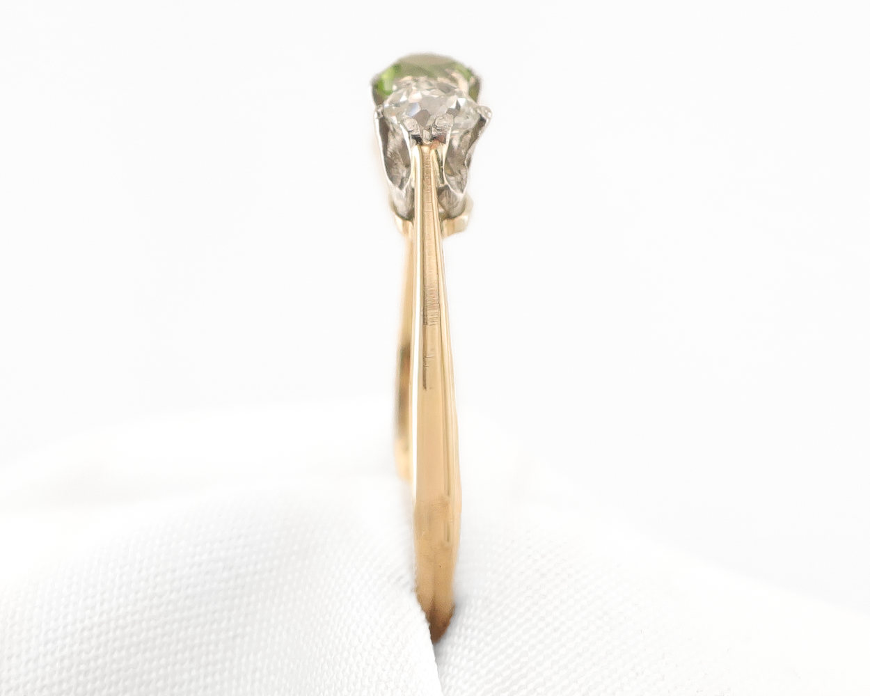 Edwardian Peridot & Diamond Ring