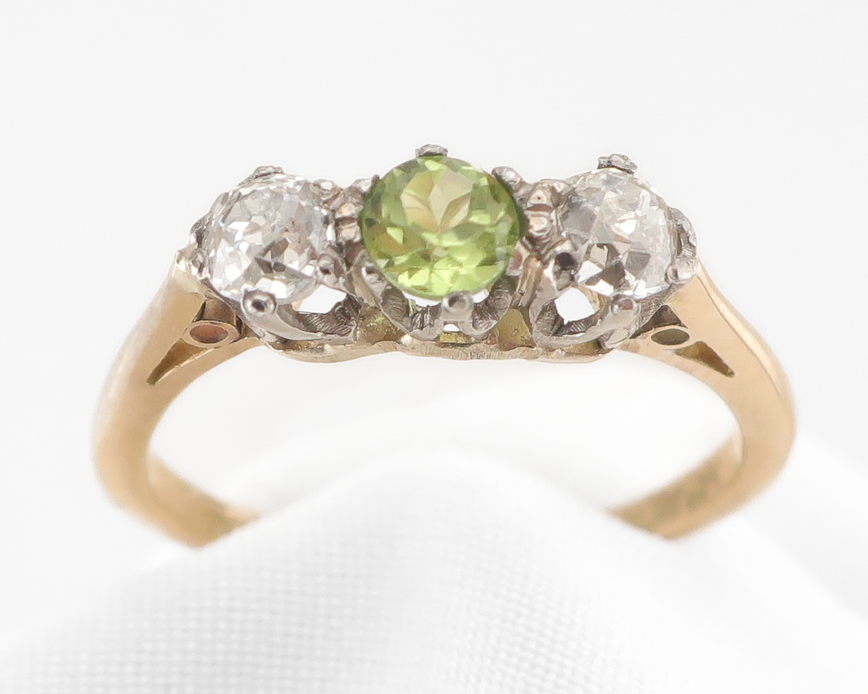 Edwardian Peridot & Diamond Ring