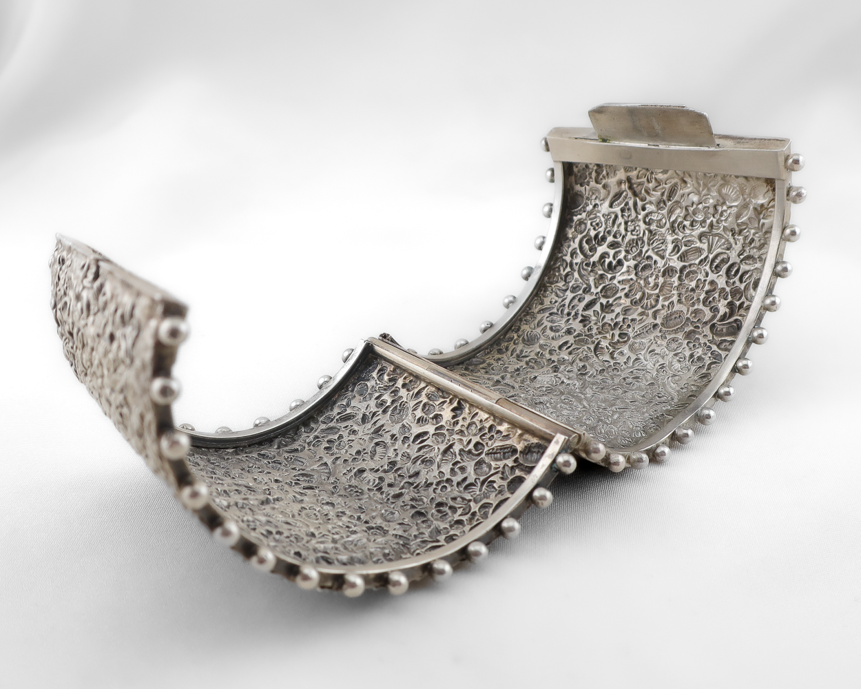 Victorian Silver Repousse Bangle