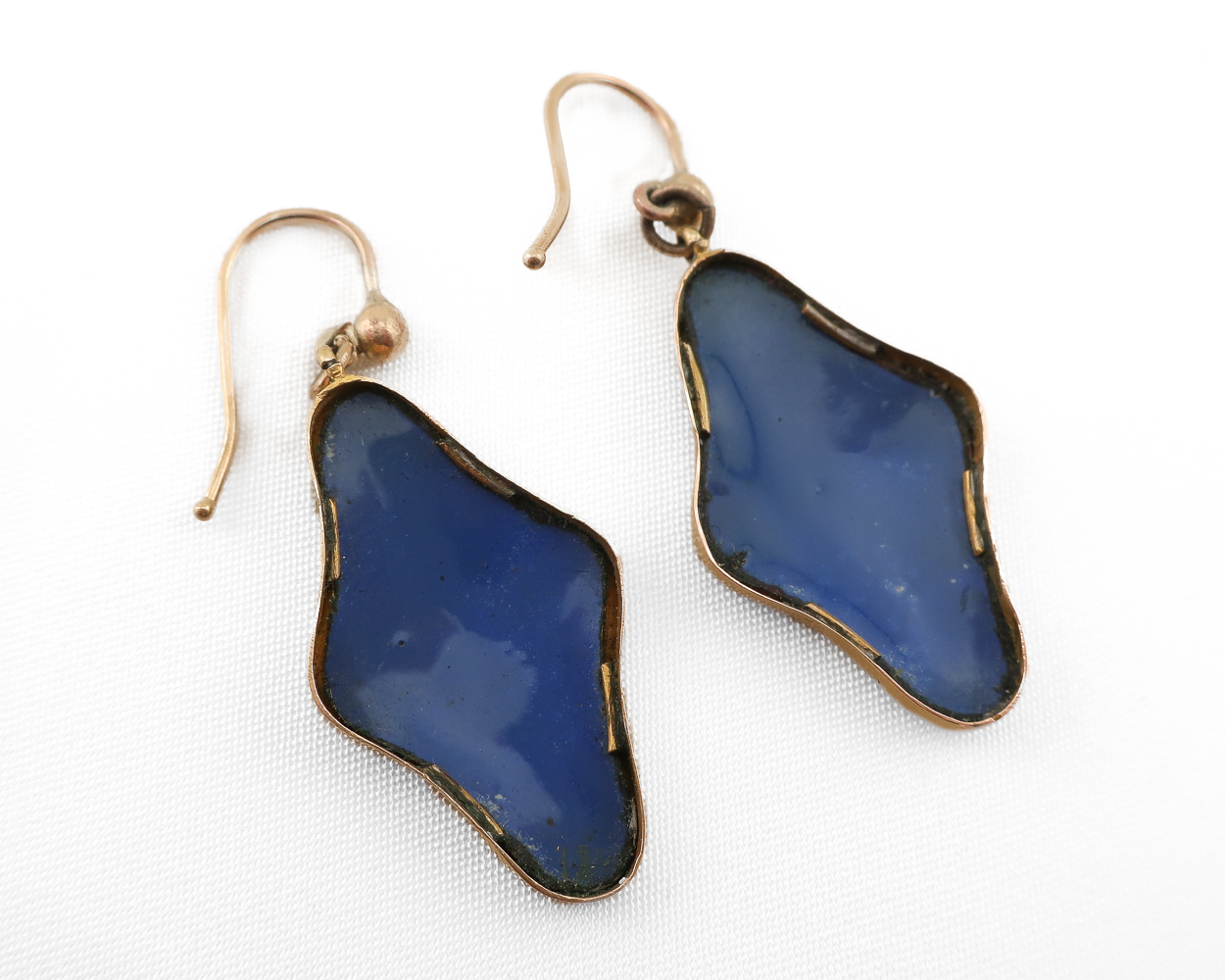 Early-Victorian Hand-Painted Earrings