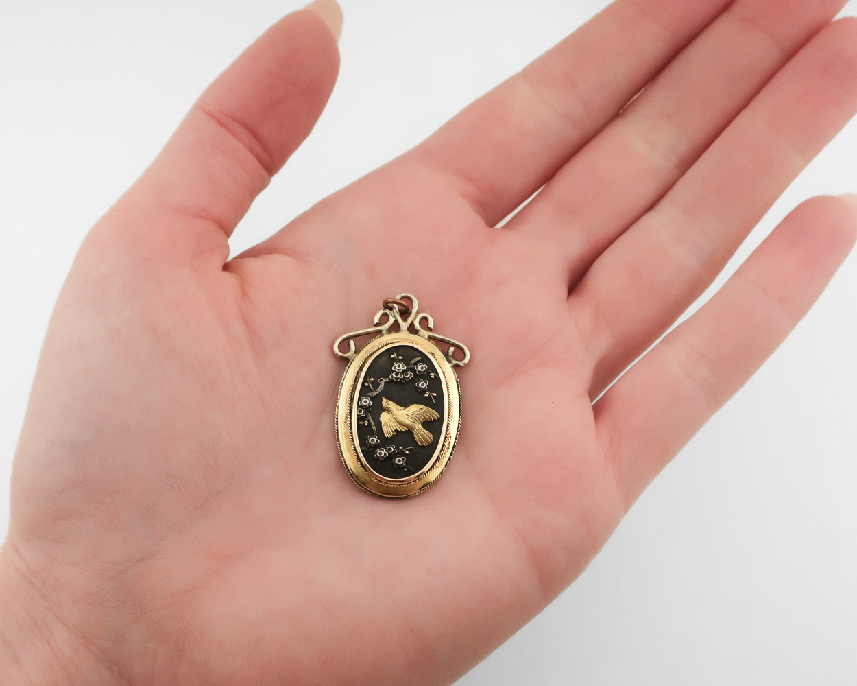 Victorian Shakudo Pendant