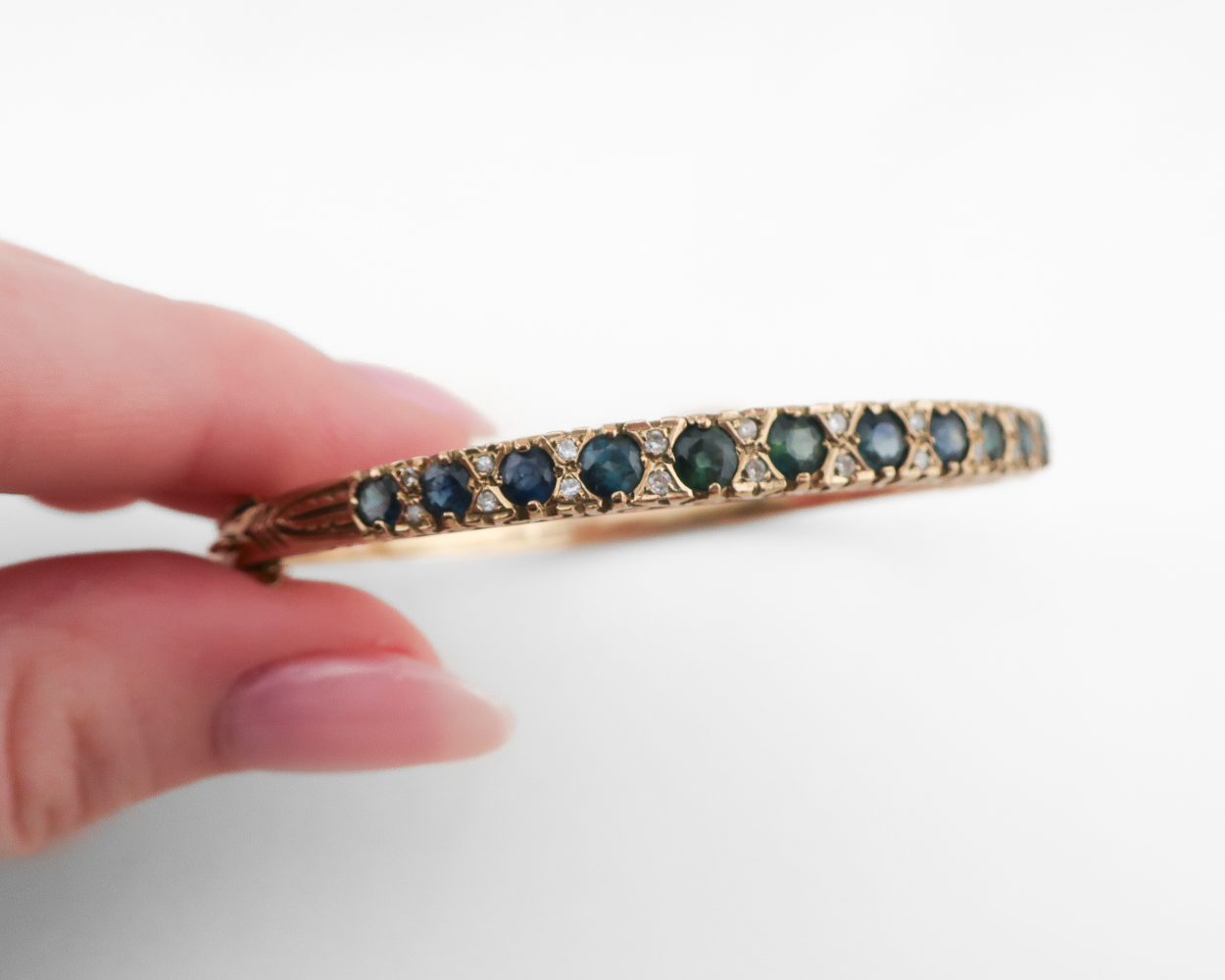 Vintage Sapphire & Diamond Bangle