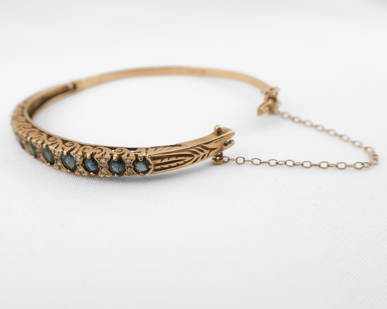 Vintage Sapphire & Diamond Bangle