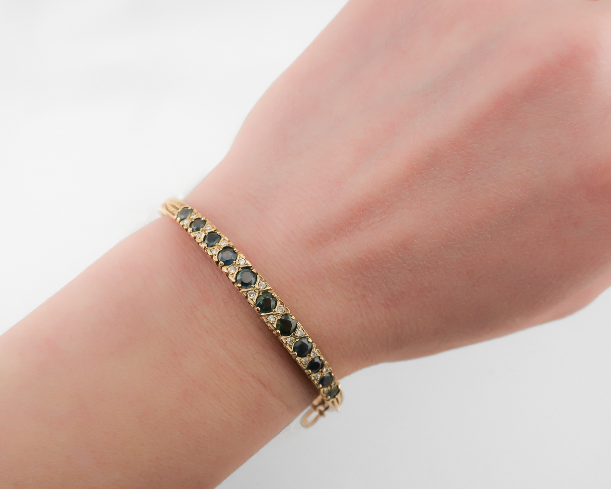 Vintage Sapphire & Diamond Bangle