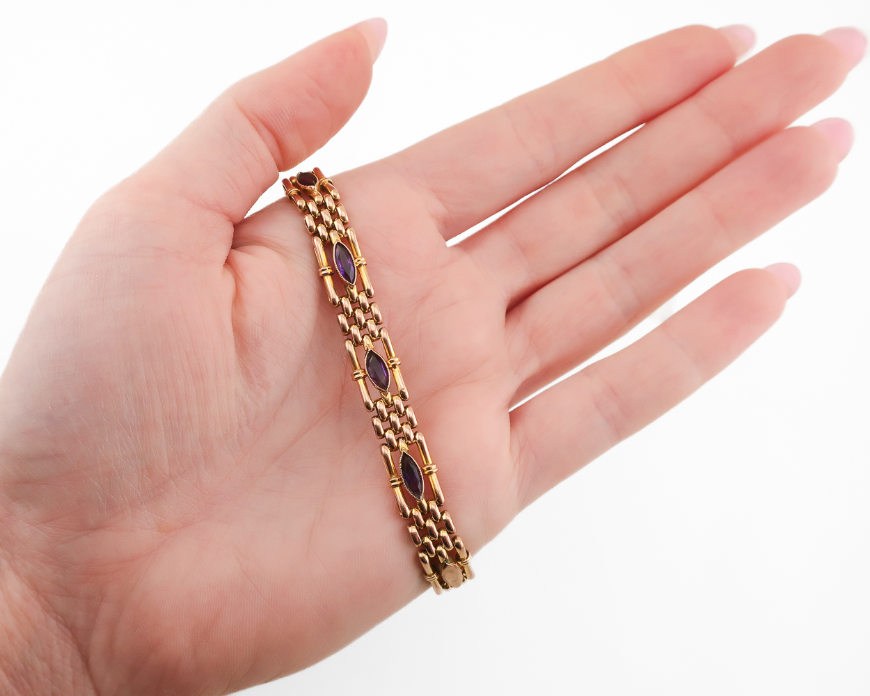 Victorian 9KT Amethyst Bracelet