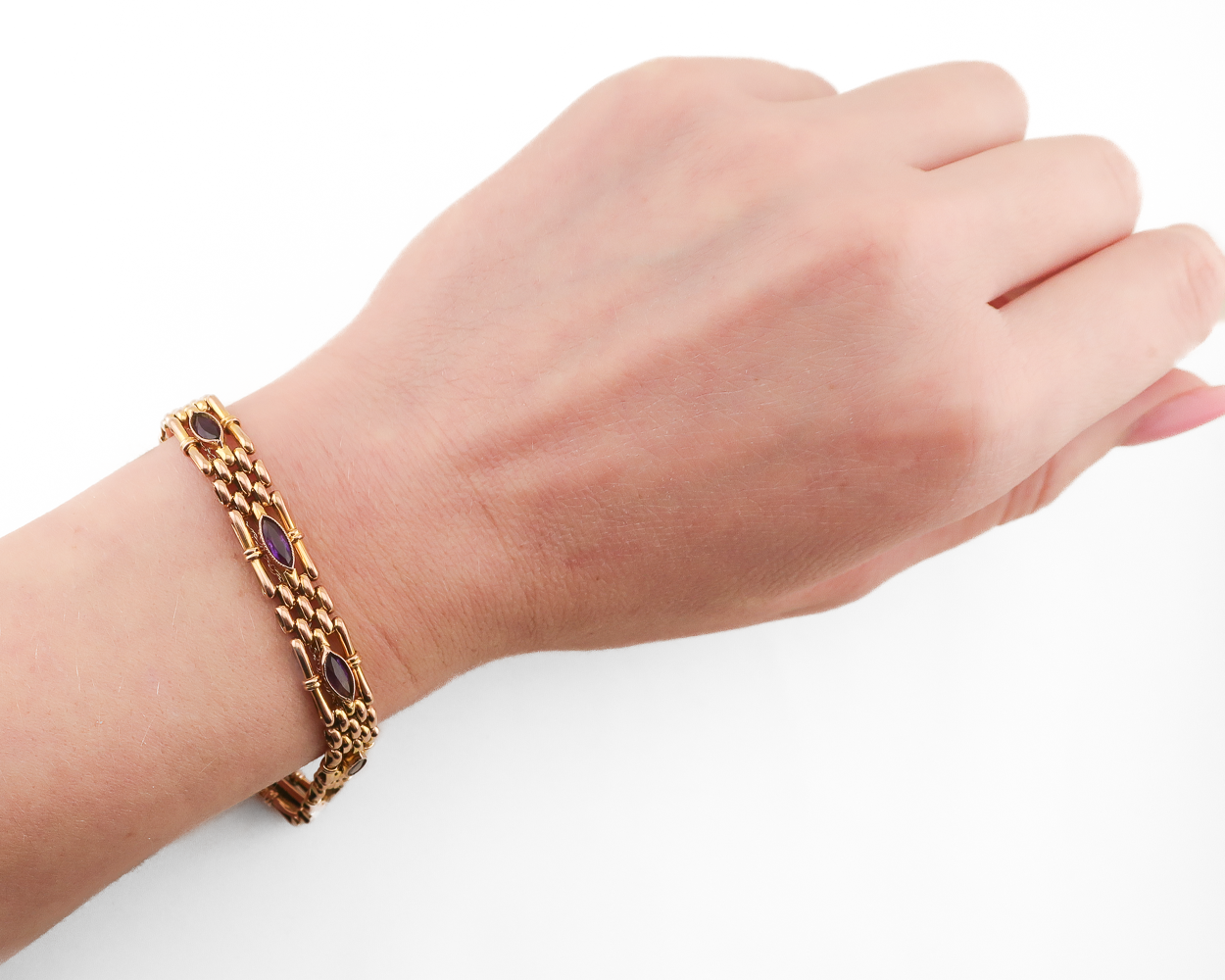 Victorian 9KT Amethyst Bracelet