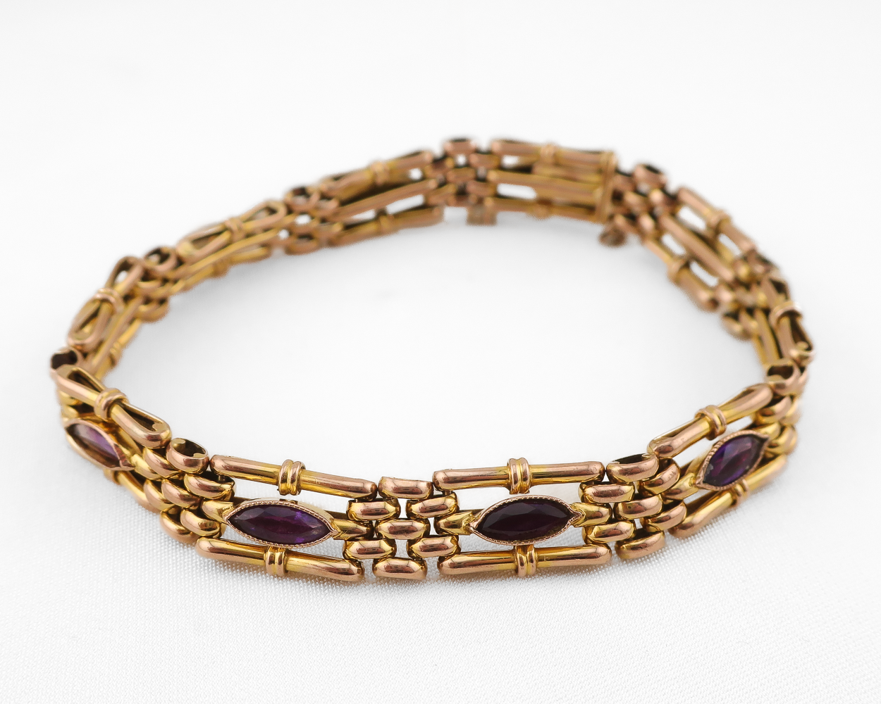 Victorian 9KT Amethyst Bracelet