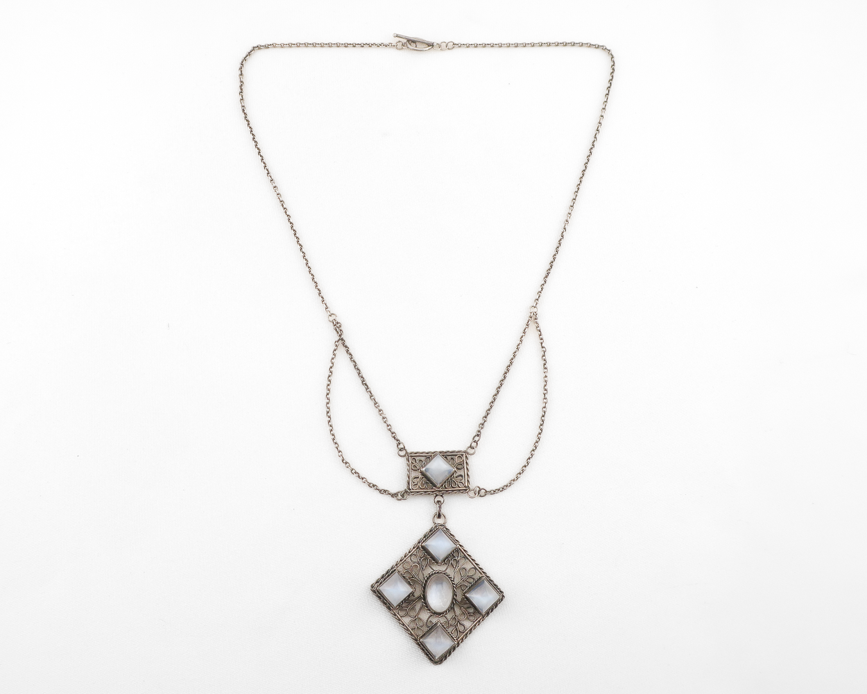 Victorian Moonstone Lavalier Necklace