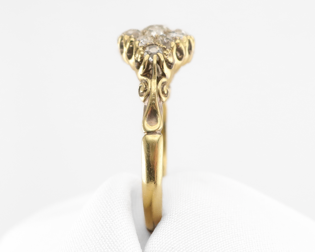 Victorian 18KT Diamond Cluster Ring