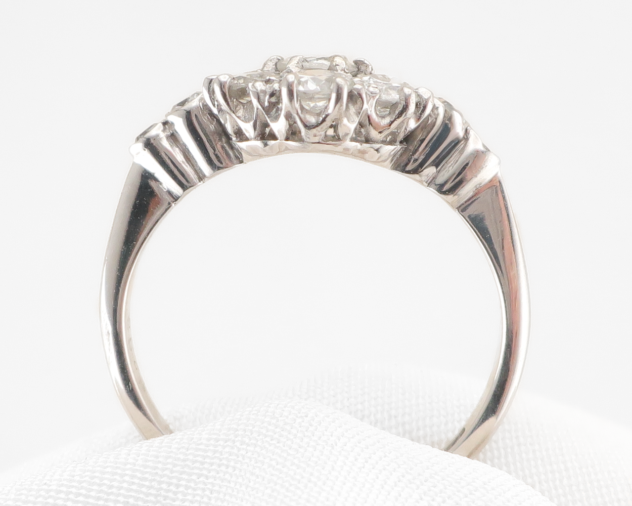 Art Deco Platinum Diamond Cluster Ring