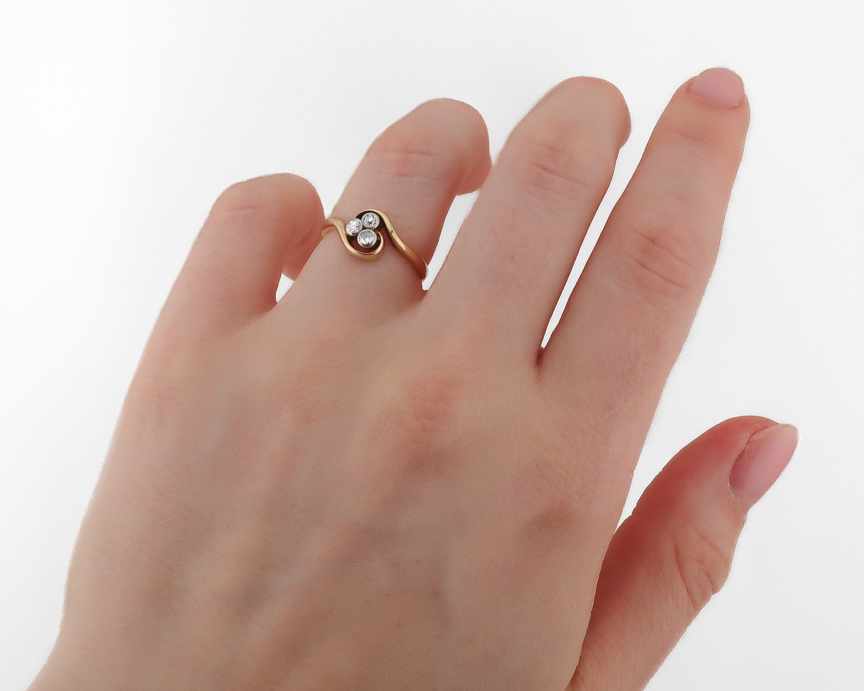 Art Deco Diamond Bypass Ring