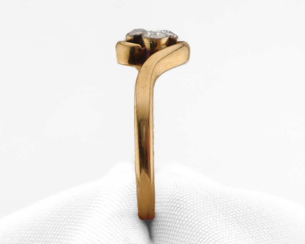 Art Deco Diamond Bypass Ring