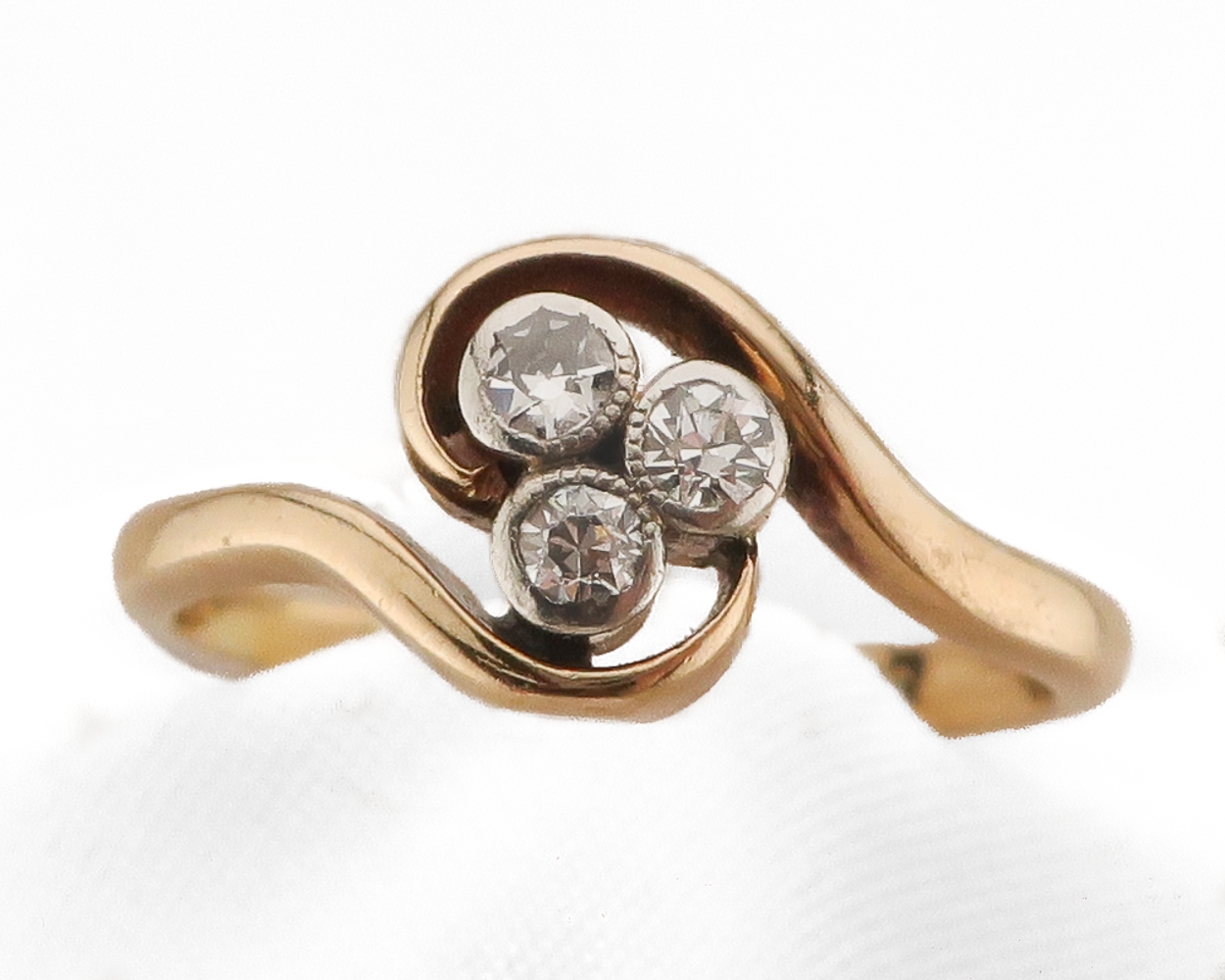 Art Deco Diamond Bypass Ring