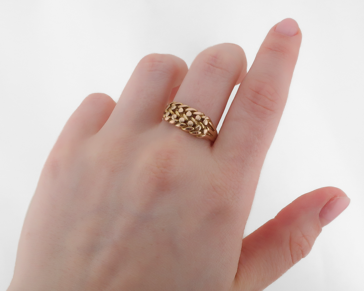 Dated 1890 Braided Keeper Ring