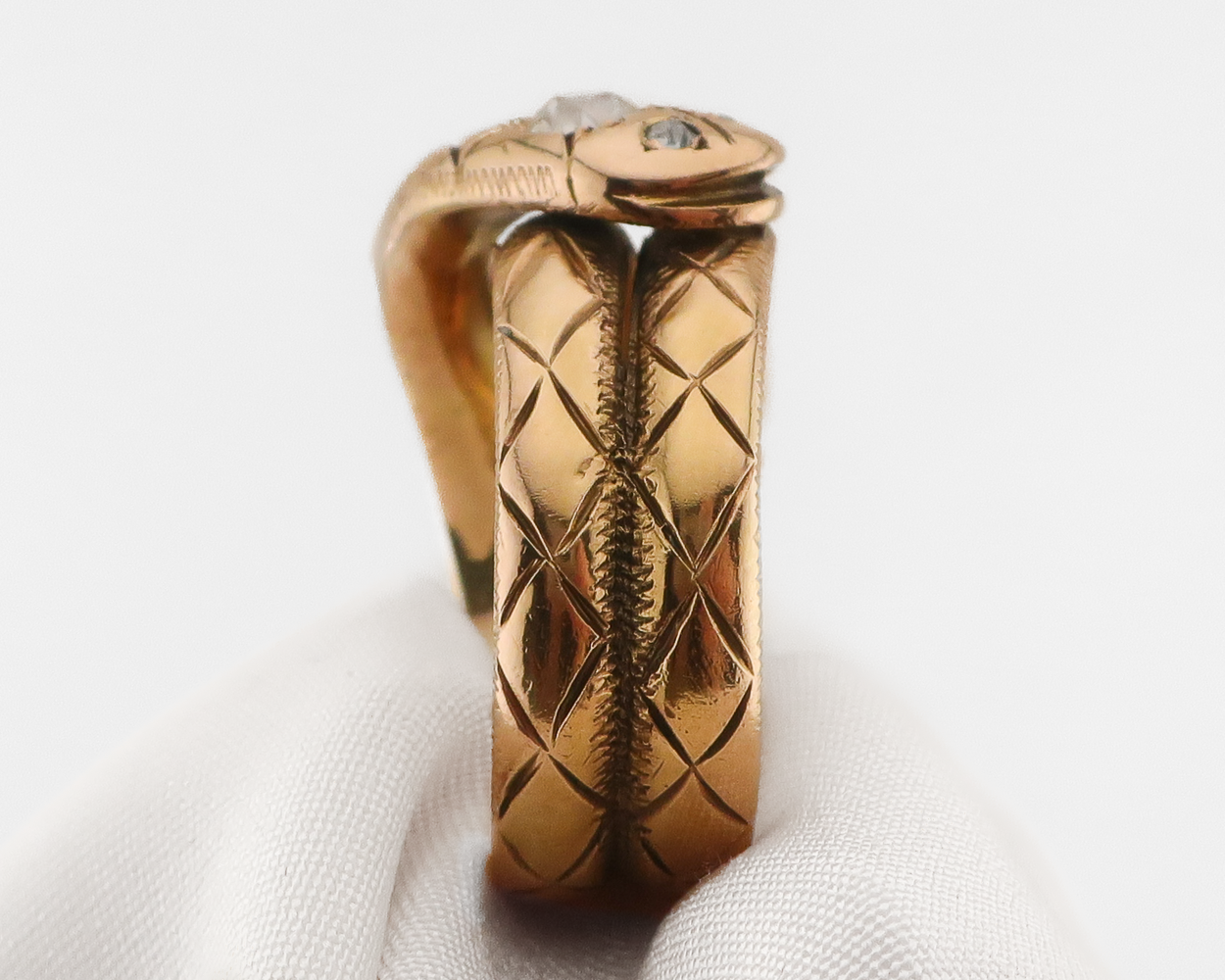 Victorian Diamond Snake Ring
