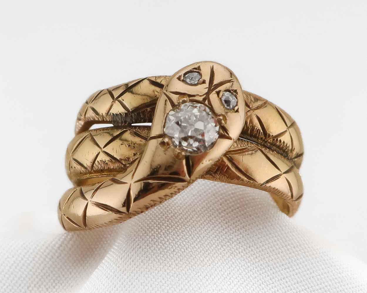 Victorian Diamond Snake Ring